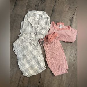 Women’s small pajamas set pink stripe